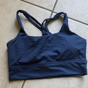 Women's Navy Strappy Sports Bralette